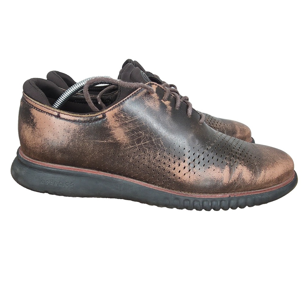 Cole Haan Zerogrand Oxford Shoes Mens 11.5 M Brown Laser Wingtip Derby C37086